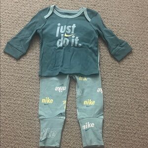Nike Teal and Yellow Baby Set